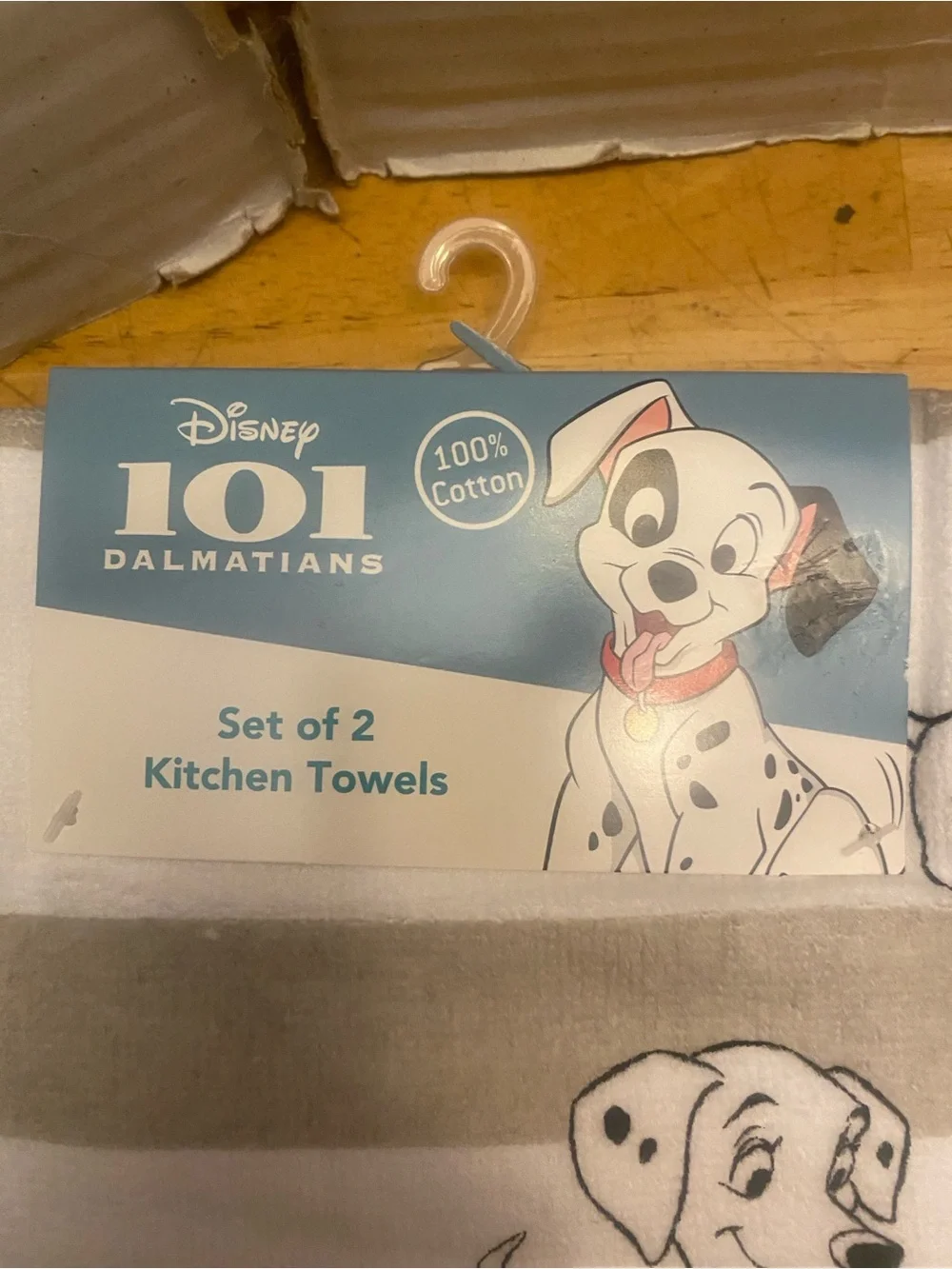 Disney 101 Dalmatians Kitchen Towel - Set of 2 NWT 100% cotton 16x26